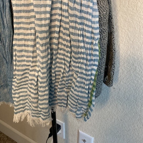 Bershka India striped patchwork nautical boho wrinkle 70x25 scarf wrap - Picture 2 of 7